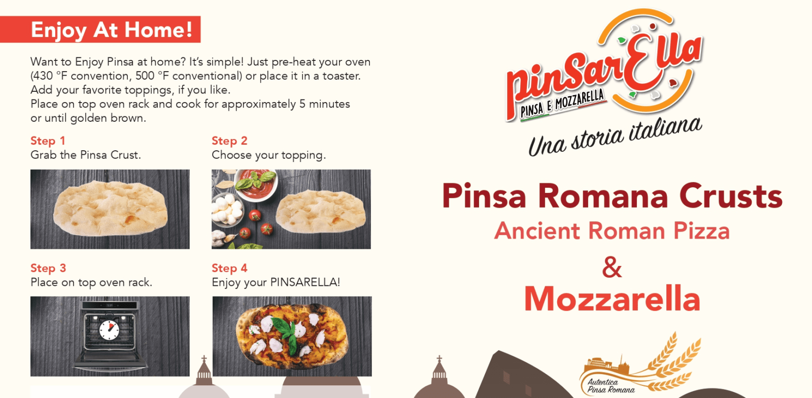 pinsa cooking instructions and presentation