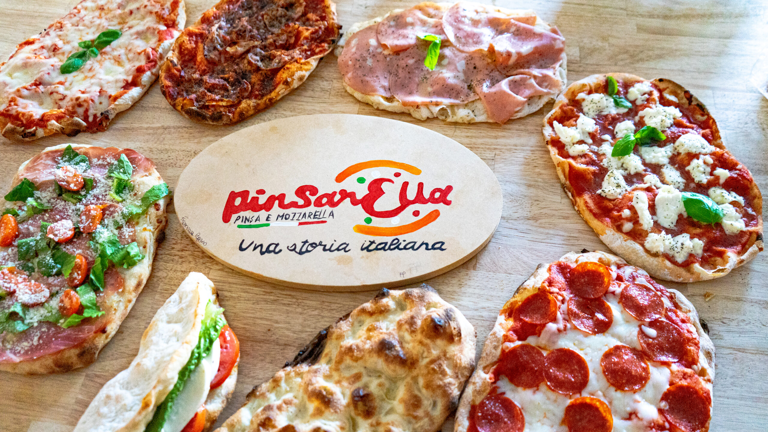 pinsarella crusts topped