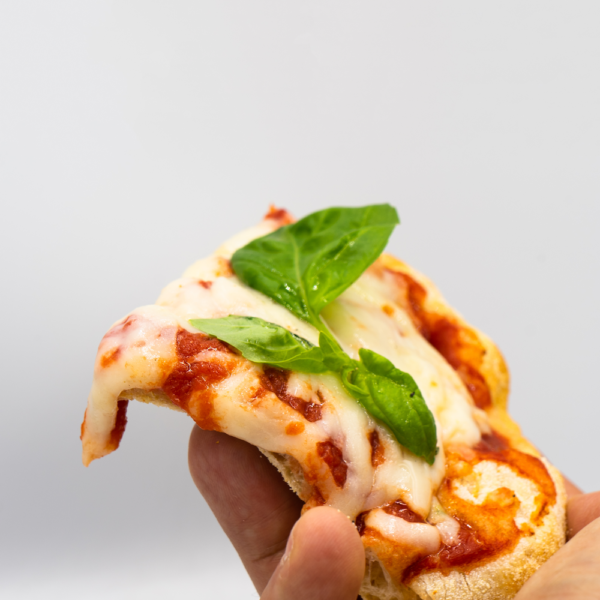pinsa margherita slice