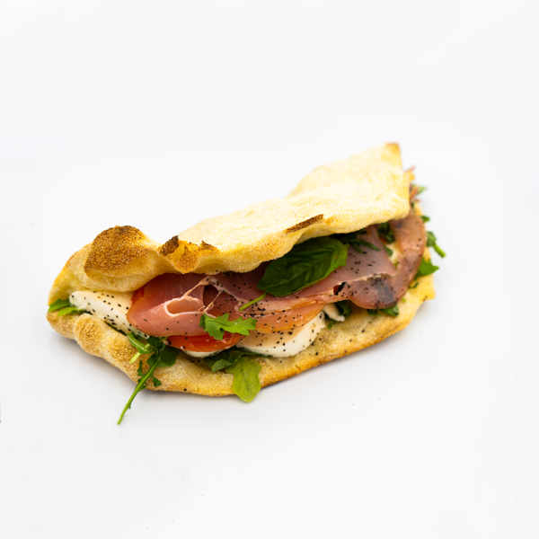 panino sorriso garnished