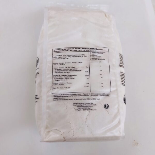 Pinsa romana packaging back with specifics