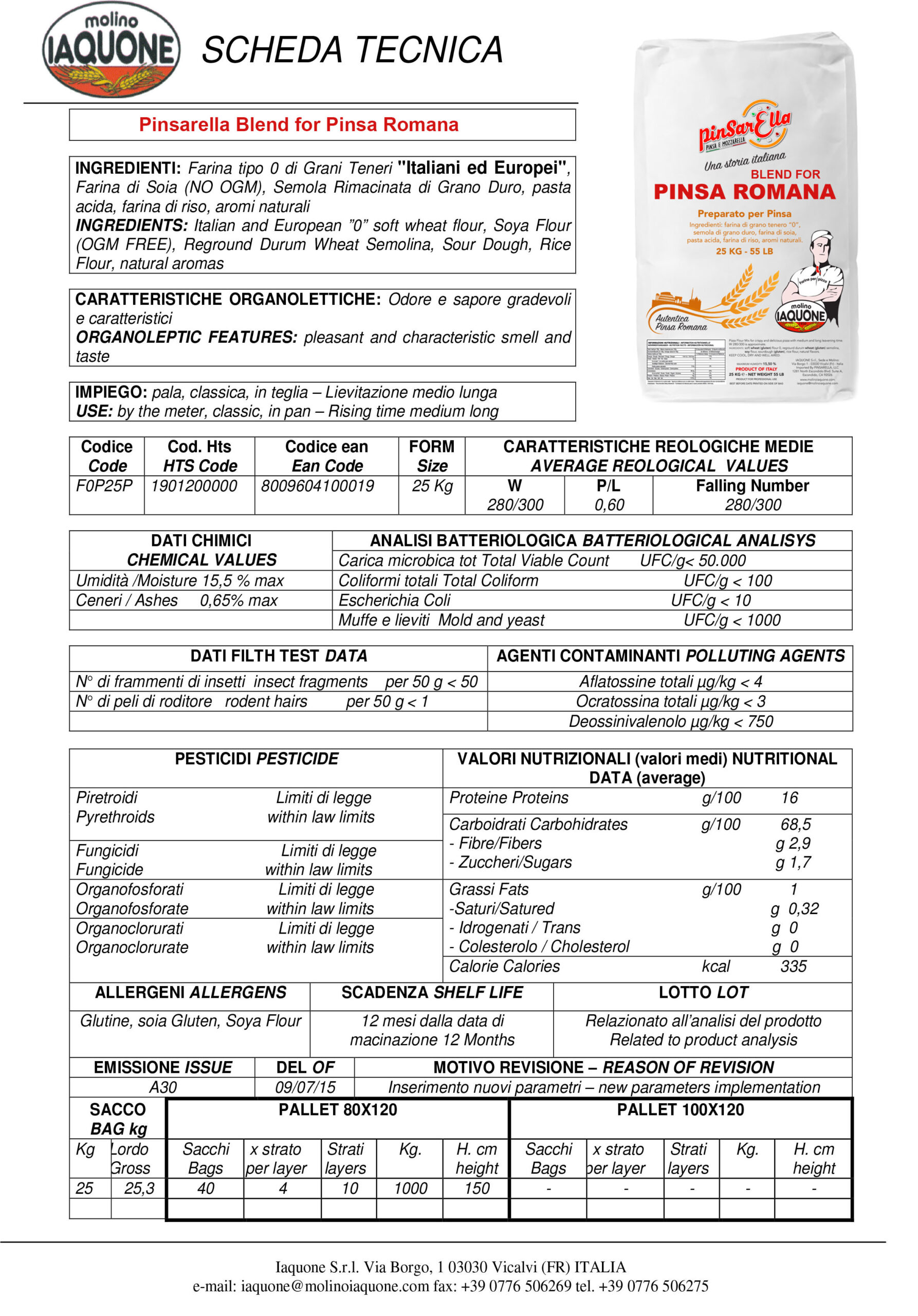 Pinsarella flour mix ingredients